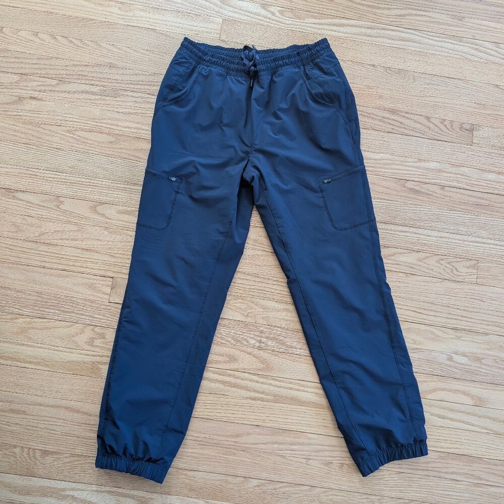 Eddie Bauer Women's 10 Flexion Fleece Lined Pull-On Joggers Pants Navy blue long